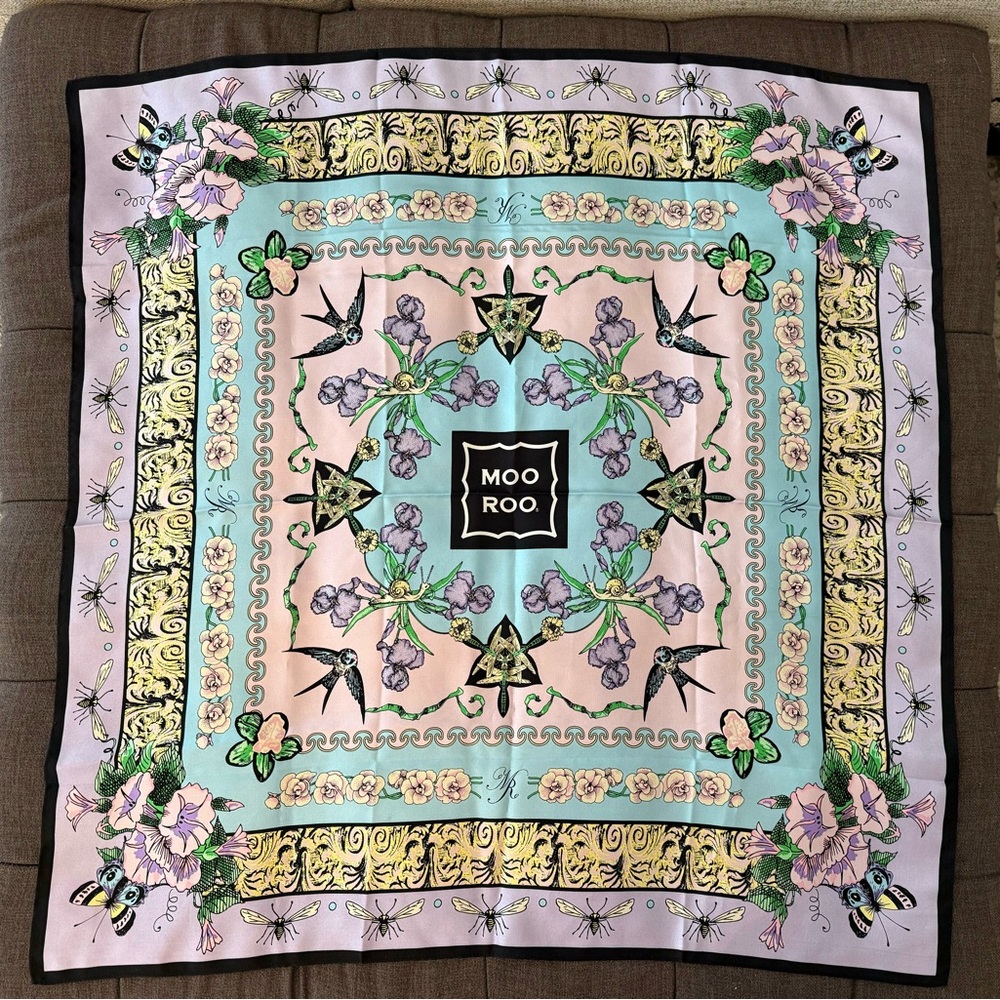 Moo Roo Multicolor Silk Scarf